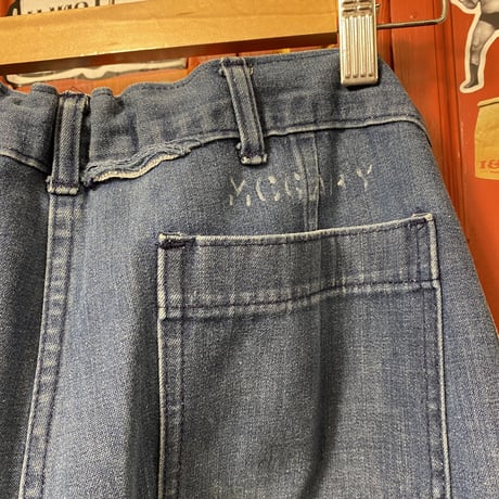 [USED] U.S.NAVY！紐入りフレアデニム  size:35XL