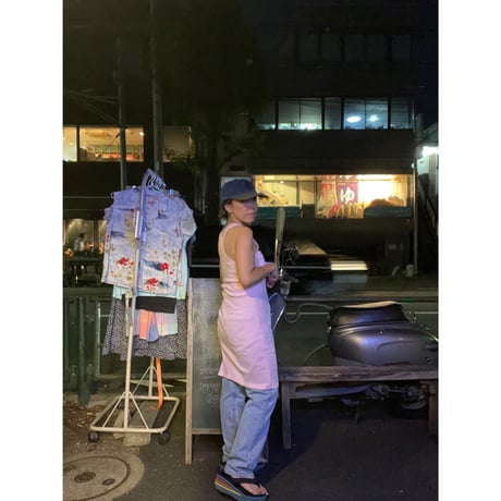[USED] PASTEL PINK🩷 LONG リブタンク ワンピース