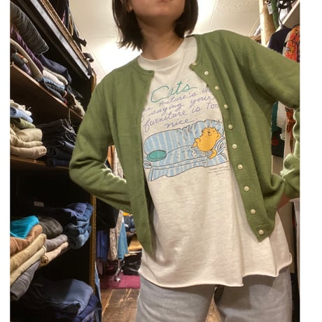 [USED] ゆるプリント 猫 tee