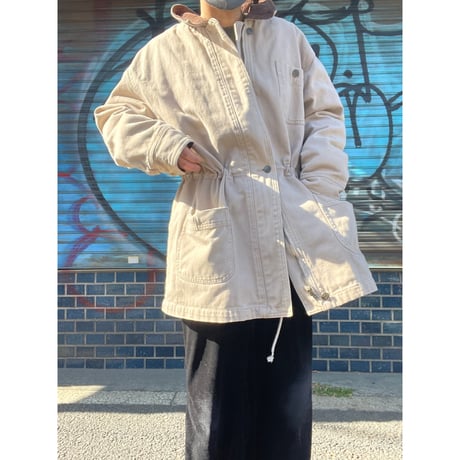 [USED] "DENIM & Co." CANVAS COVERALL Lsize