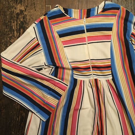 [USED]  70's ストライプ ワンピース