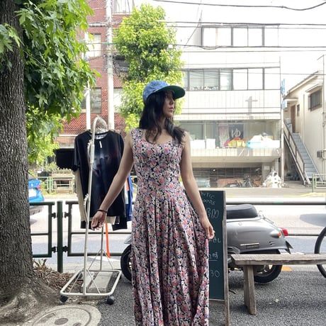 [USED]花柄 ノースリーブ ロング O/P