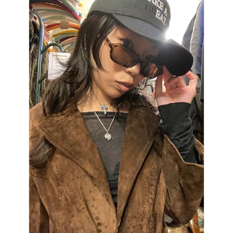 [USED] Real  Leather ブラウンスエード コート