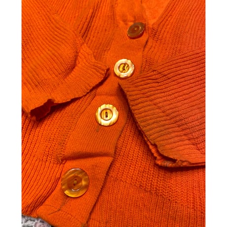 [USED] VividOrange🍊ショート丈カーディガン