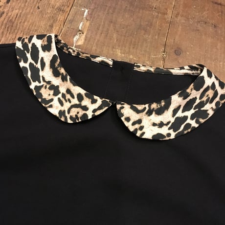 [USED] BLACK × レオパード TOPS