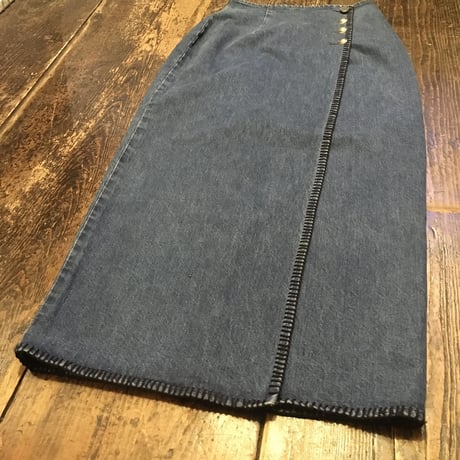 [USED] POLO  COUNTRY  Denim long wrapped skirt