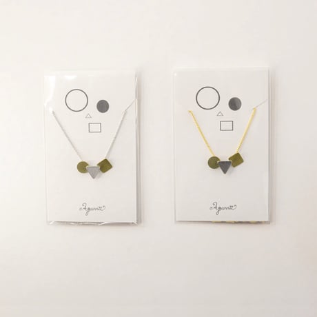 [Aquvii] ⚪︎△◻︎ shapes necklace