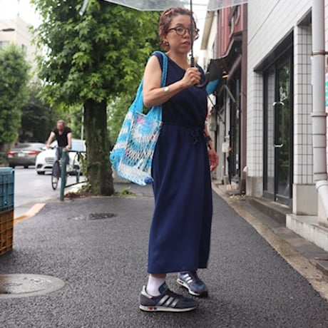 [USED] メッシュノースリーブ　ロングワンピース💙