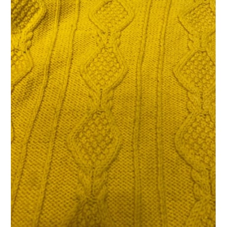 [USED] YELLOW CUTE ケーブルニット