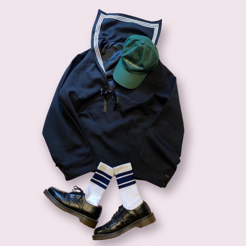 40s 水平隊　学校　セーラー　シャツ　ウール　ブラック　XS DEADSTOCK] ポルトガル セーラーシャツ | garden730