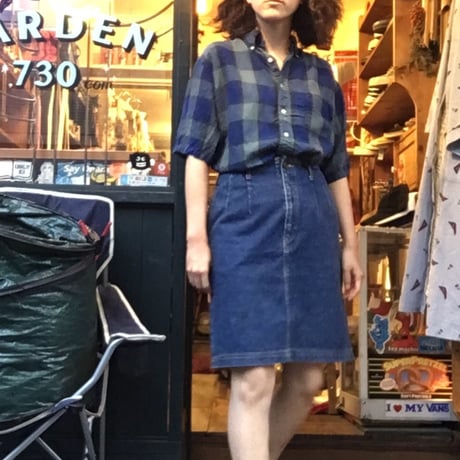 [USED] vintage 渋色チェックシャツ
