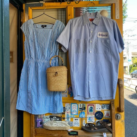 [USED] A.P.C. ブルーストライプワンピース