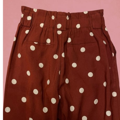 [USED] ドット柄　TUCK PANTS 🤎