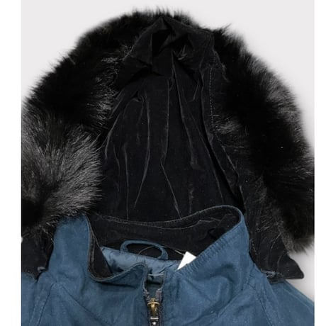 [USED]  中綿入り NAVY ハーフコート
