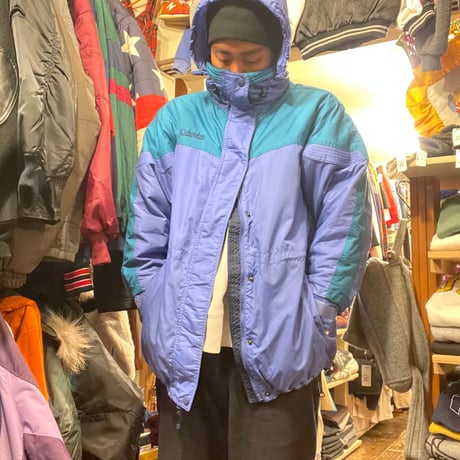 [USED] 90's Columbia 中綿マウンテンパーカー　パープル×グリーン
