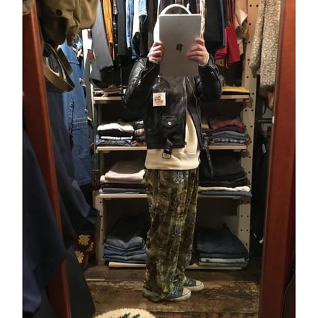 [USED] CAMO風 魚柄 パジャマパンツ
