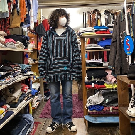 [USED]  MEXICAN PARKA 💧BLUE×RED