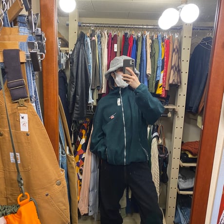 [USED]GREEN FULL ZIPフリース🇺🇸💚