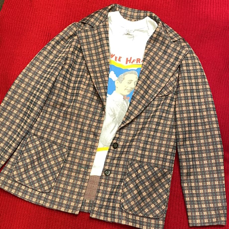 [USED]  70's チェック テーラードJKT