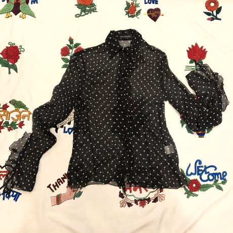 [USED]  ドット柄 SILK  BLOUSE