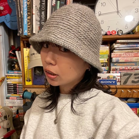 [USED] ライトグレー🦭ニットハット