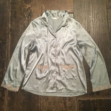 [USED] サテン パジャマシャツ