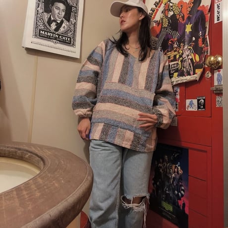 [USED] メキパー 襟なし CREW   pink!
