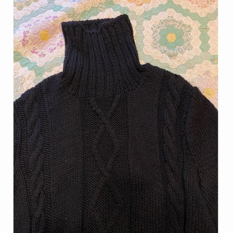 [USED] BLACK タートルニット