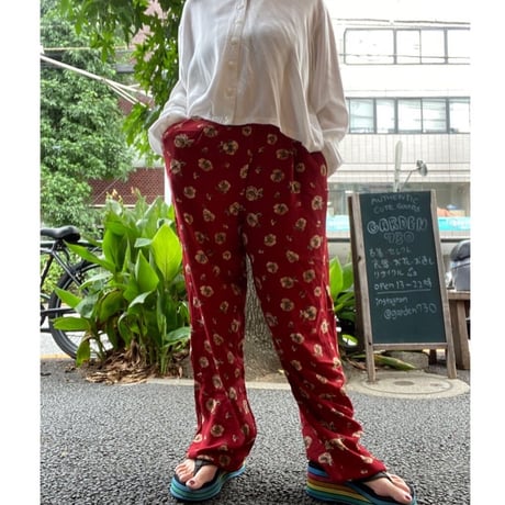 [USED] 花柄レーヨンPANTS