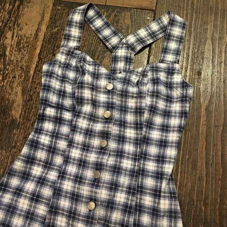 [USED]  チェック柄 COTTON タイトミニワンピース