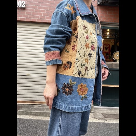 [USED]パッチワークデニムジャケット