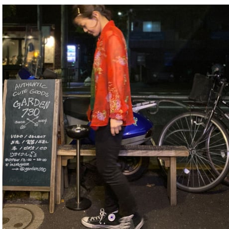 [USED] チャイナ柄シースルーシャツ