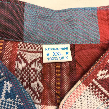 [USED] チェック柄シルクチャイナシャツ♡