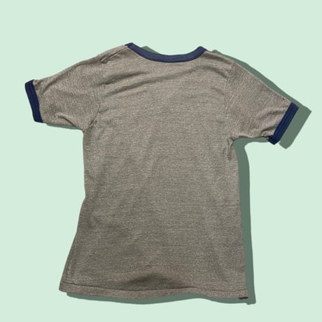 [USED] OLDプリントVネックトリムTee