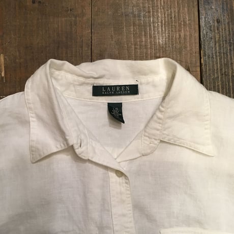 [USED] LAUREN  linen100% shirt