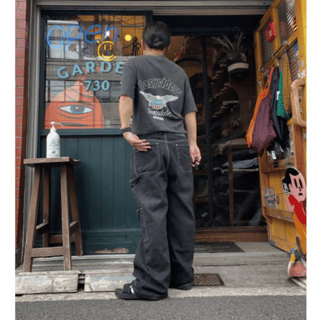 [USED] BLACK COTTON PAINTER Pants