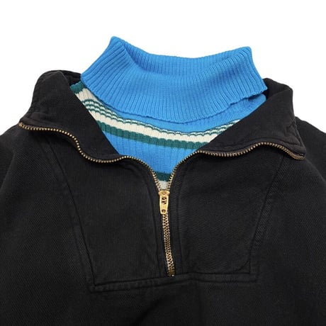 [USED] Euro 70's💙リブタートルニット