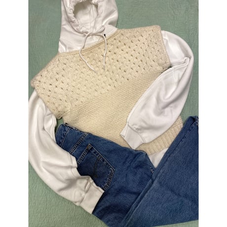 [USED] 白ニットベスト