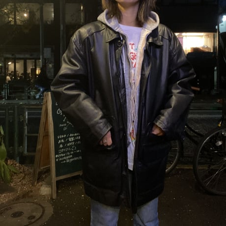 [USED] レザー CAR COAT