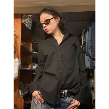 [USED] "LAUREN" BLACK COTTON Shirts