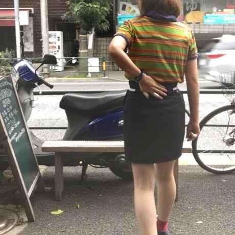 [USED]  衿が可愛いボーダーTee