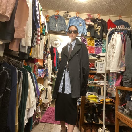 [USED]  "LONDON FOG" トレンチコート BLACK