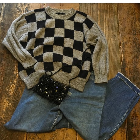 [USED] かわいい！チェッカーニット
