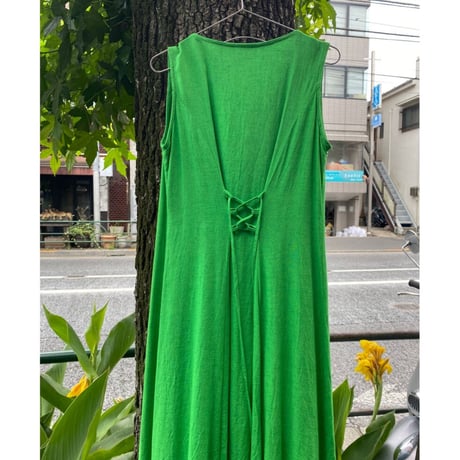 [USED] グリーン🍃 ノースリーブワンピ