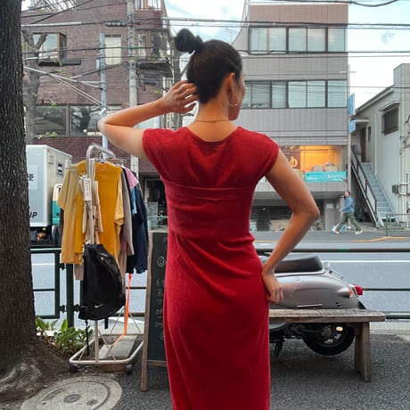 [USED] Linen x Rayon Red one-piece❤️