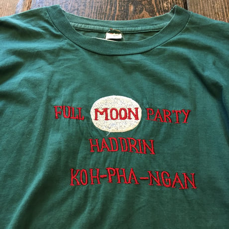 [USED] パンガン島 FULL MOON PARTY 刺繍Tee