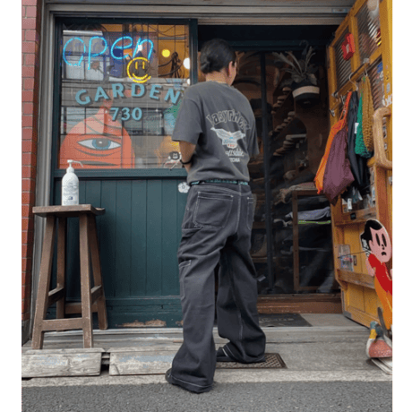 [USED] BLACK COTTON PAINTER Pants