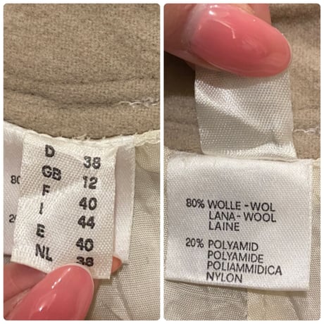 [USED] BEIGE WOOL SHORTS♡