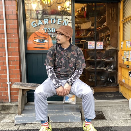 [USED] BLACK ペイズリー POLO