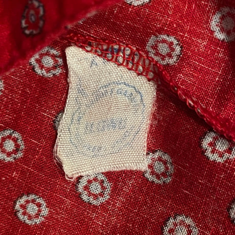 [USED] 70's RED ペイズリー柄シャツ